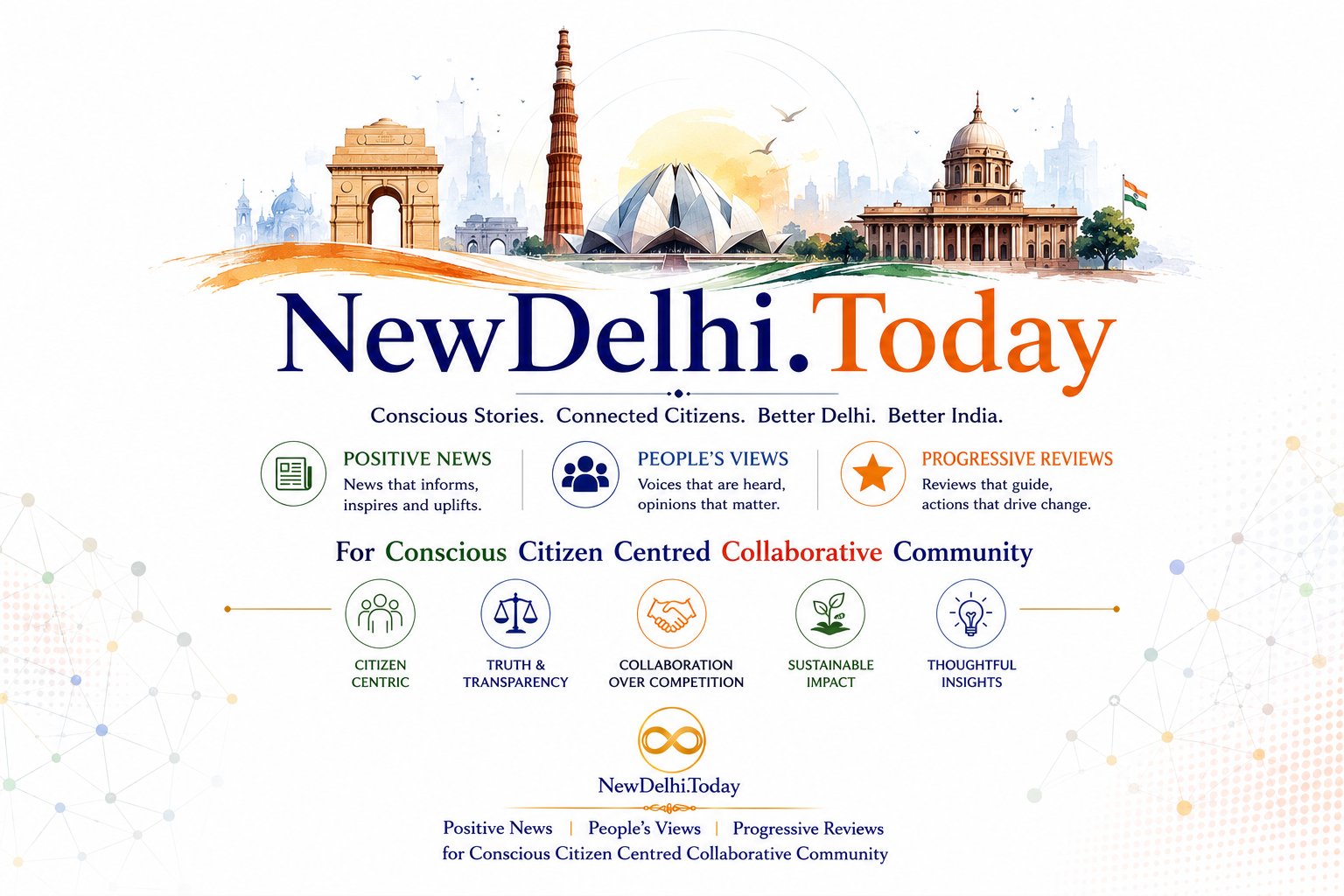 'NewDelhi.Today' Positive News | People's Views | Progressive Reviews for Conscious Citizen Centred Collaborative Community