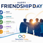 Happy Friendship Day! May our bond continue to inspire trust, spread kindness, create beautiful memories, and remind us that the greatest wealth in life is a heart filled with true friends.